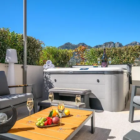 Apartman Le Coq Elysium - Exceptional 220 Sqm Penthouse - Private Terrace & Jacuzzi - Ac - 3 Parking Spaces Menton